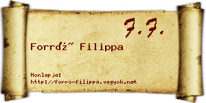 Forró Filippa névjegykártya